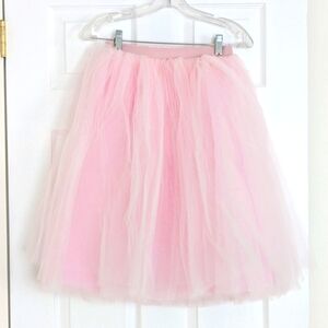 Women's Tutu Skirt Midi Tulle Skirts 7 Layers Petticoat Knee Length Pett…
